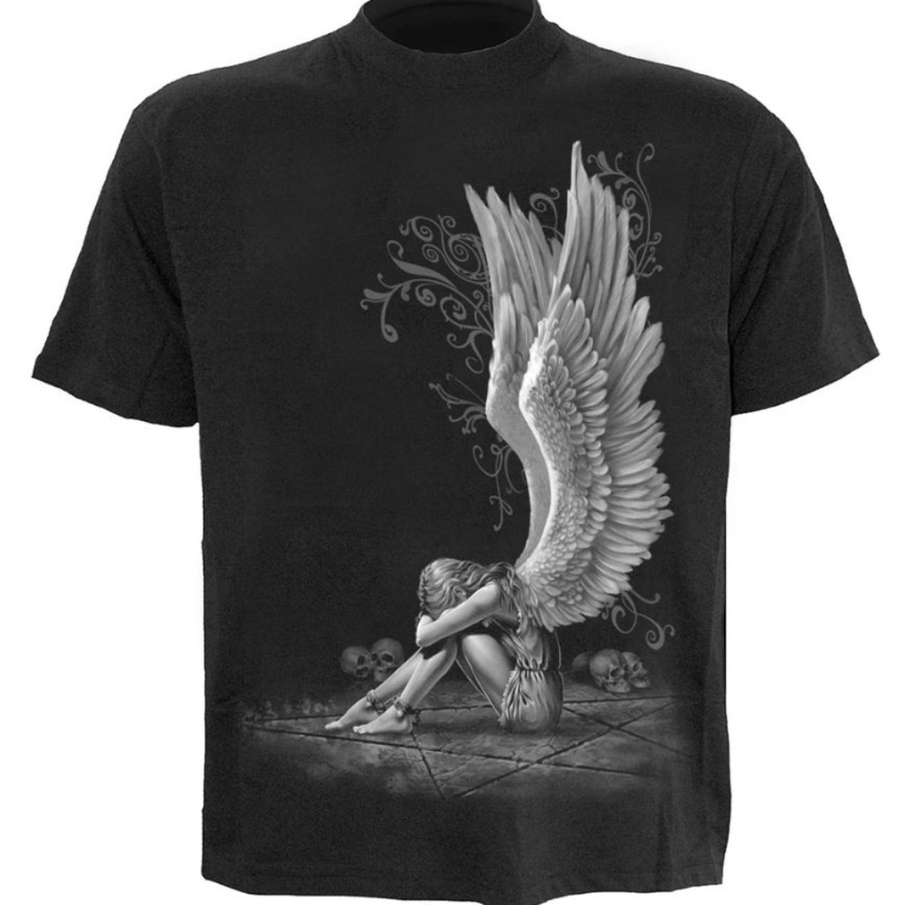 Enslaved angel gothic mens t shirt short sleeve